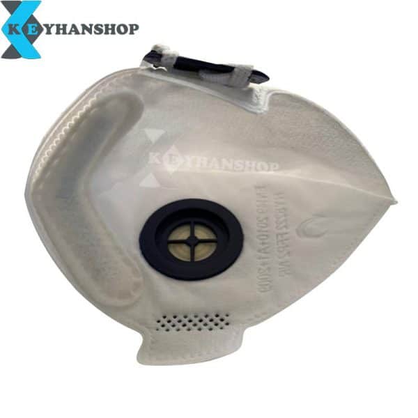 قیمت خرید و مشخصات ماسک تنفسی فیلتردار FFP2 امگا کد 1080 سوپاپ دار