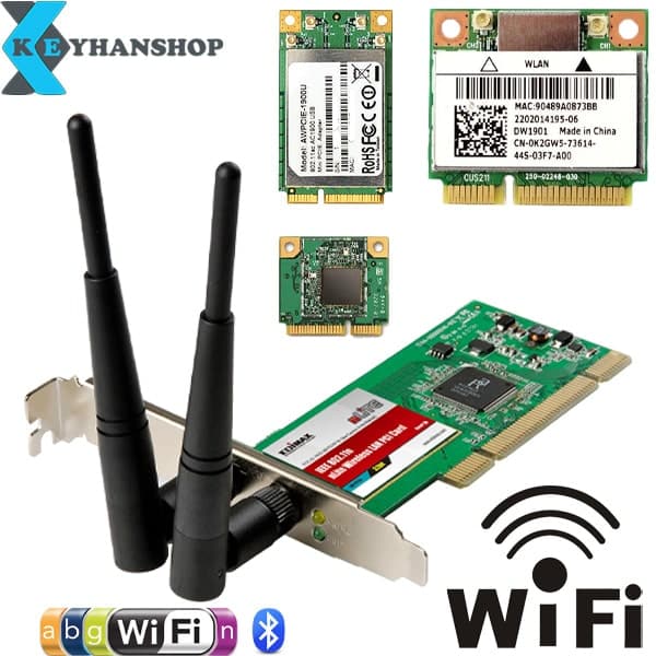 کارت وای فای لپ تاپ نوت بوک و کارت شبکه وایرلس کامپیوتر PCI PCIe WiFi
